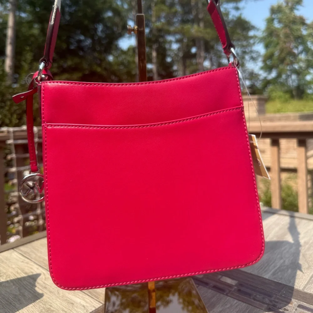 NWT! Michael Kors Jet Set Small Studded Patchwork and Signature Logo Crossbody - Picture 4 of 7